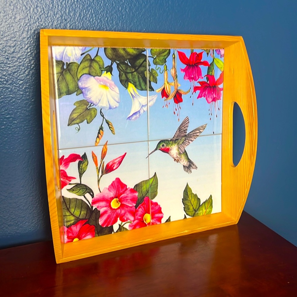 Decorative Hummingbird Serving Tray